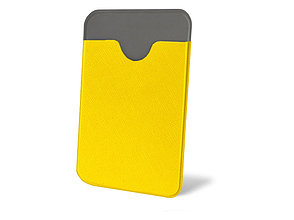 Чехол-картхолдер Favor на клеевой основе на телефон для пластиковых карт и и карт доступа, желтый, фото 2
