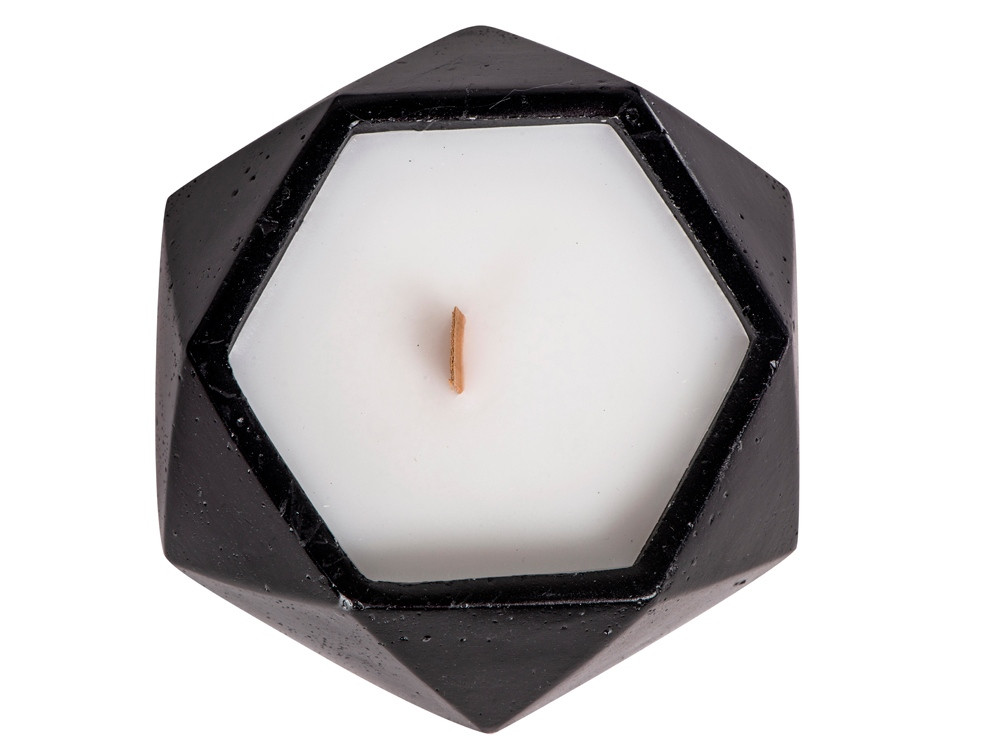 Свеча в декоративном стакане Geometry, черный - фото 4 - id-p113314172