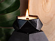 Свеча в декоративном стакане Geometry, черный, фото 4