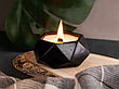 Свеча в декоративном стакане Geometry, черный, фото 5