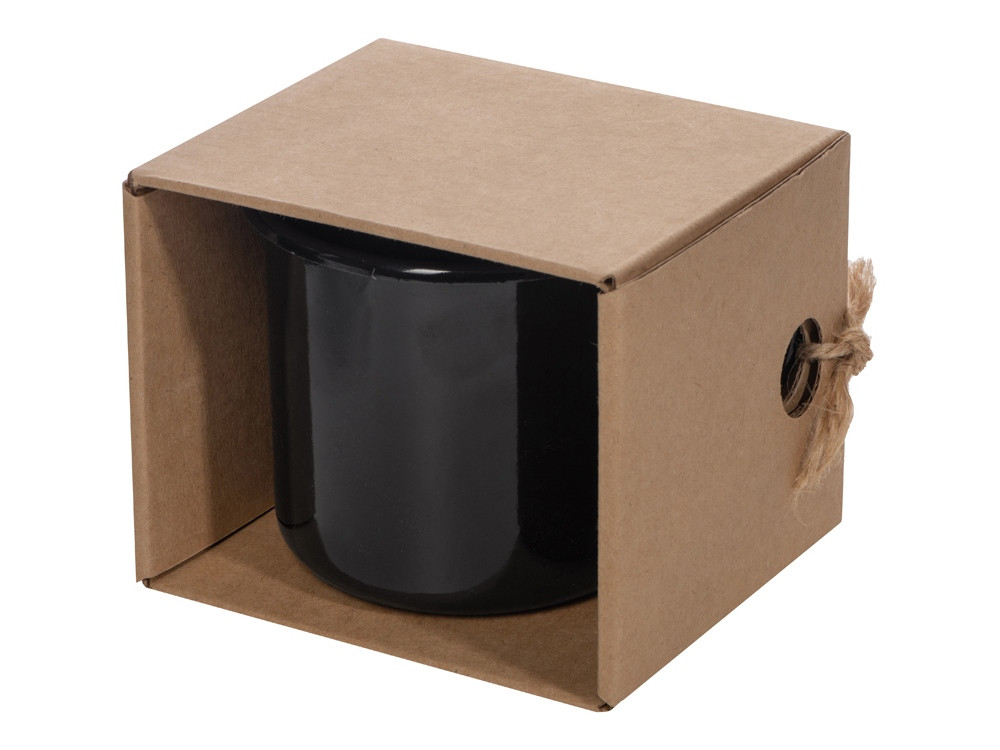 Кружка эмалированная в коробке, черный - фото 1 - id-p113313759