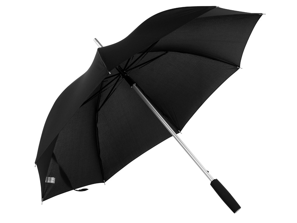 Зонт-трость 7560 Alu с деталями из прочного алюминия, полуавтомат, черный - фото 2 - id-p113313780