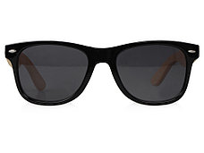 Солнцезащитные очки Rockwood с бамбуковыми дужками в сером футляре, черный, фото 3