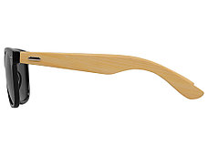 Солнцезащитные очки Rockwood с бамбуковыми дужками в сером футляре, черный, фото 3