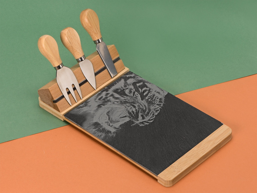 Набор для сыра из сланцевой доски и ножей Bamboo collection Taleggio (Р) - фото 5 - id-p113313922