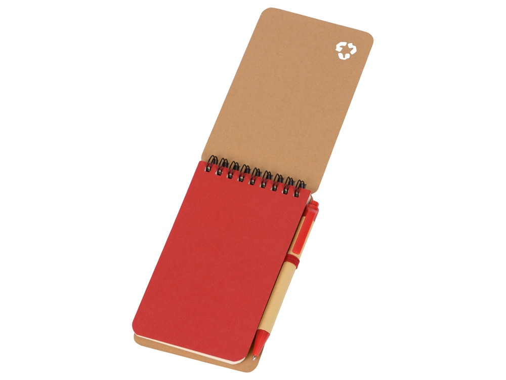 Набор канцелярский с блокнотом и ручкой Masai, красный - фото 2 - id-p113314351