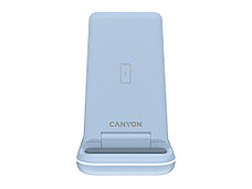 Беспроводное зарядное устройство 3-в-1 CANYON WS-304 (CNS-WCS304B), 15W, голубой, фото 2