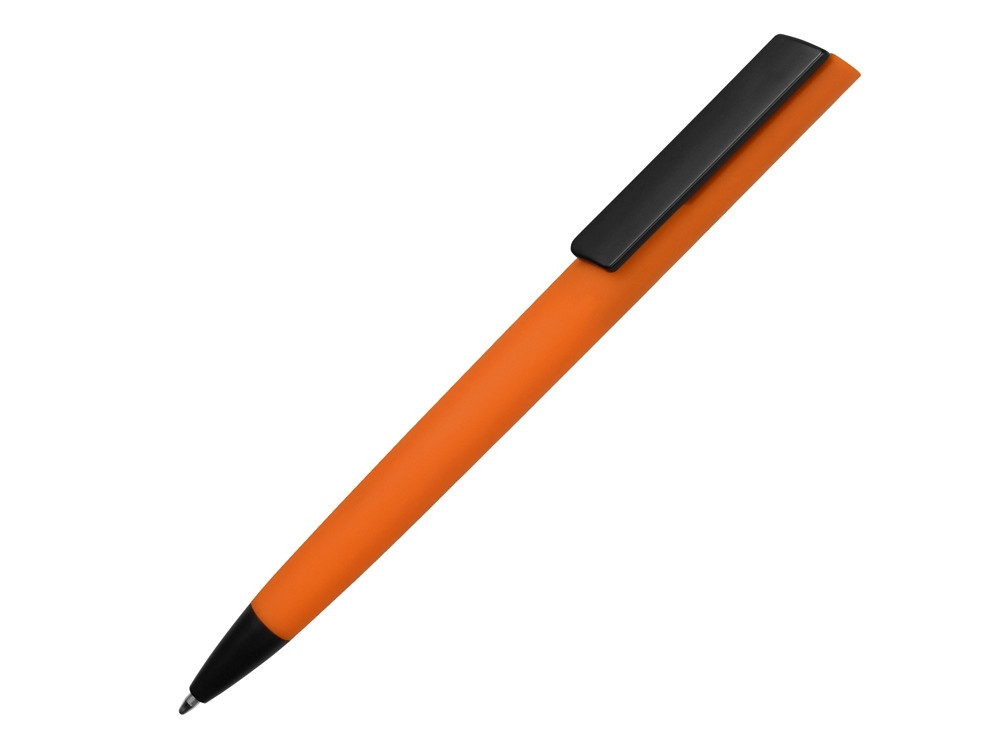 Ручка пластиковая шариковая C1 софт-тач, оранжевый - фото 1 - id-p113314701