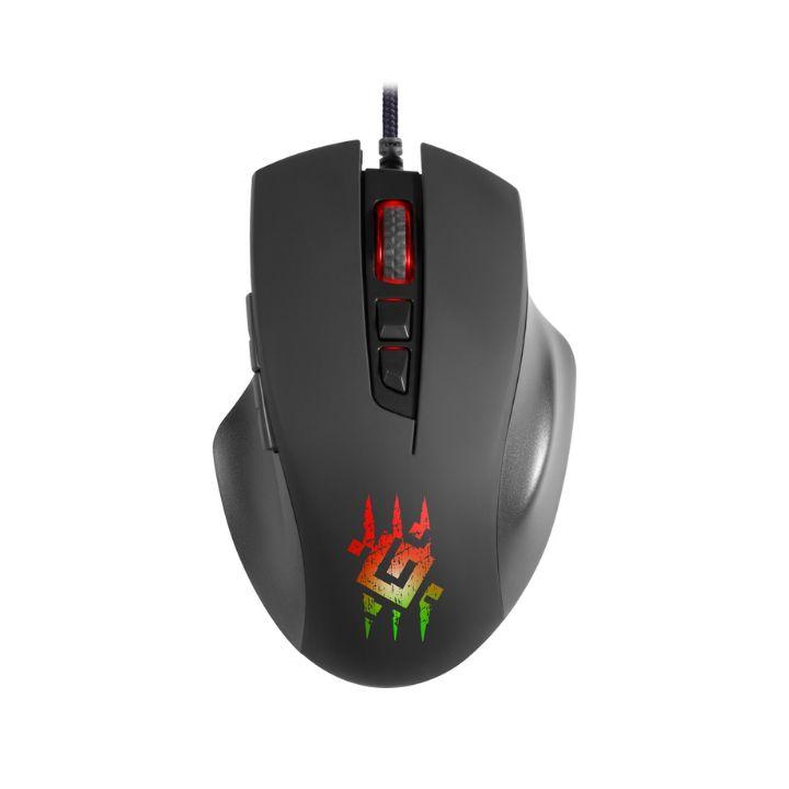 Мышь игровая Defender Wolverine GM-700L черный, фото 1