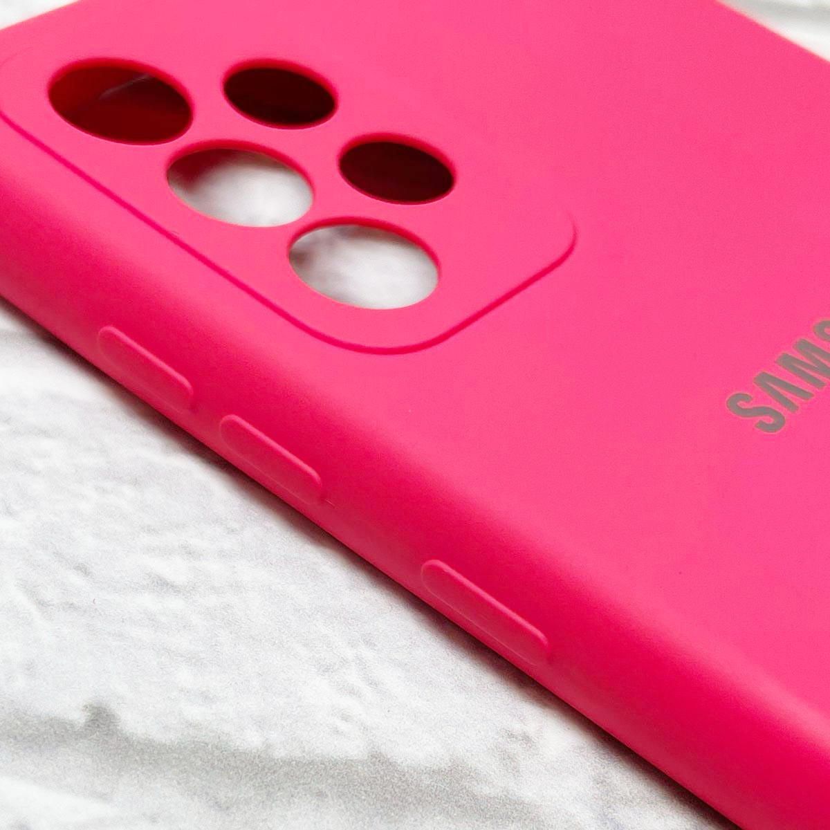 Чехол силиконовый на телефон Samsung Galaxy A52 розовый - фото 4 - id-p113315908