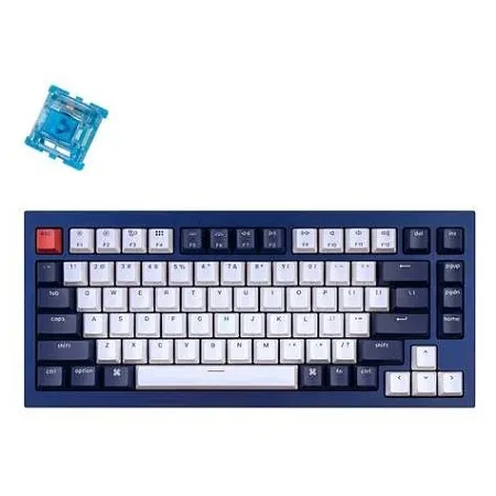 Клавиатура Keychron Q1-O2 Blue Knob Blue Switch RGB Hot-Swap Gateron G pro Mechanical