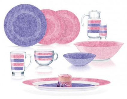 Сервиз чайно-столовый Luminarc Stony Pink Purple 46 предметов (V-0499)
