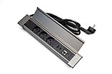 Shelbi Настольный блок с крышкой, 3 розетки, 1 USB, 1 Type-C, RJ45, HDMI  чёрный, фото 6
