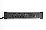 Shelbi Настольный блок, 3 розетки, 1 USB, 1 Type-C, RJ45, HDMI  чёрный, фото 4