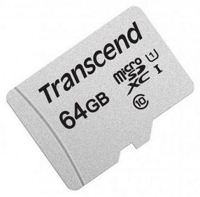 Карта памяти MicroSD 64GB Class 10 U1 Transcend TS64GUSD300S-A, фото 2