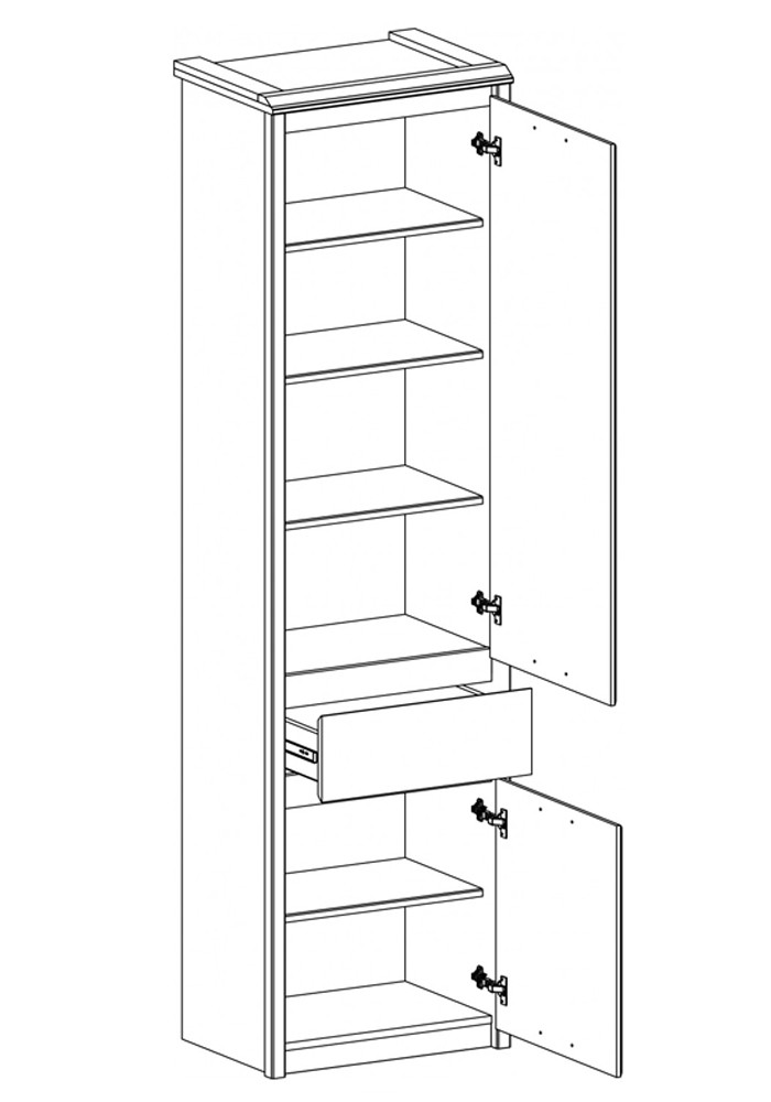 Бьёрк Шкаф 2D1S, Ольха полярная/Оникс, Анрэкс - фото 2 - id-p113323044