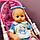 Кукла с коляской  Diverting Baby (h=38 см) 48*53*12см, фото 10