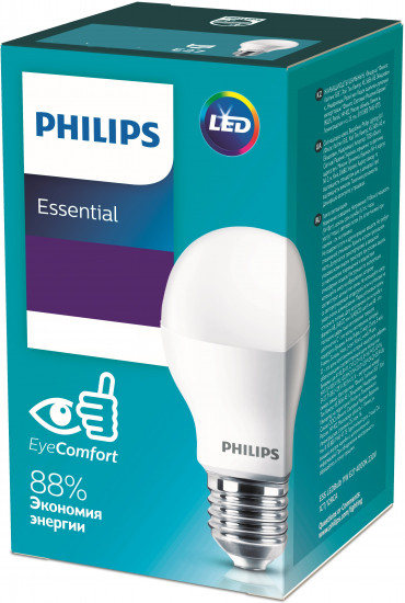 PHILIPS Лампа ESS LEDBulb 5W E27 6500K 230V 1/12 Холодный цвет - фото 1 - id-p113327387