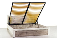 Оливия - Кровать с матрасом Викинг 00042312, 160ПМ, Вудлайн кремовый/дуб анкона, Анрэкс, фото 2
