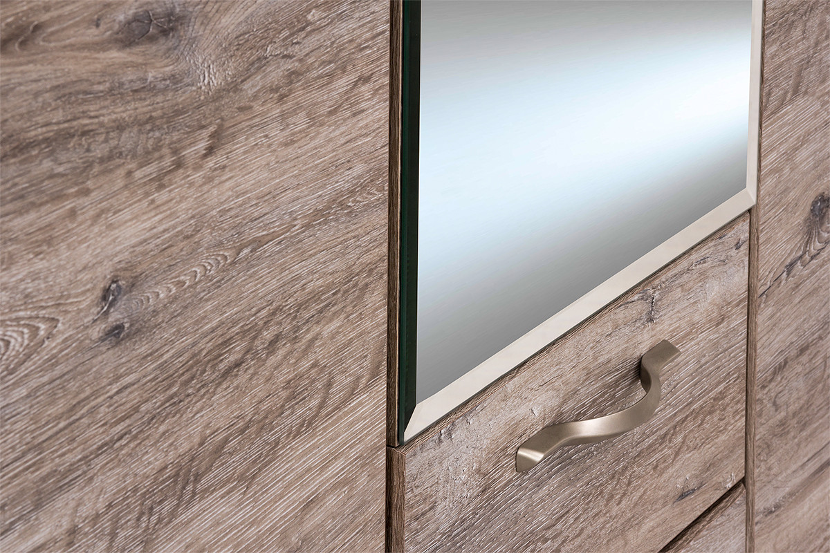 Оливия Шкаф 4Д с зеркалом, вудлайн кремовый, Анрекс - фото 2 - id-p113323223