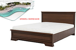 Кентаки - Кровать с матрасом Бали 00036925, 160 ПМ, Каштан, БРВ Брест