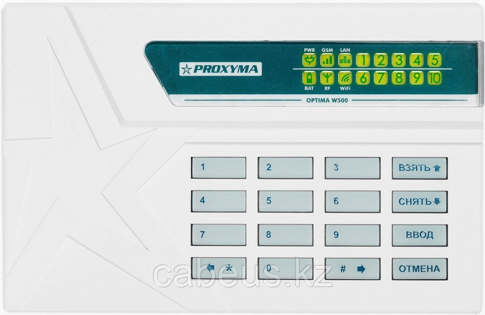 Объектовый прибор с встроенными GSM, РПП Ладога-РК/Ладога-РК+, проводными шлейфами и W-Fi W500RWL+ Optima - фото 1 - id-p113337311