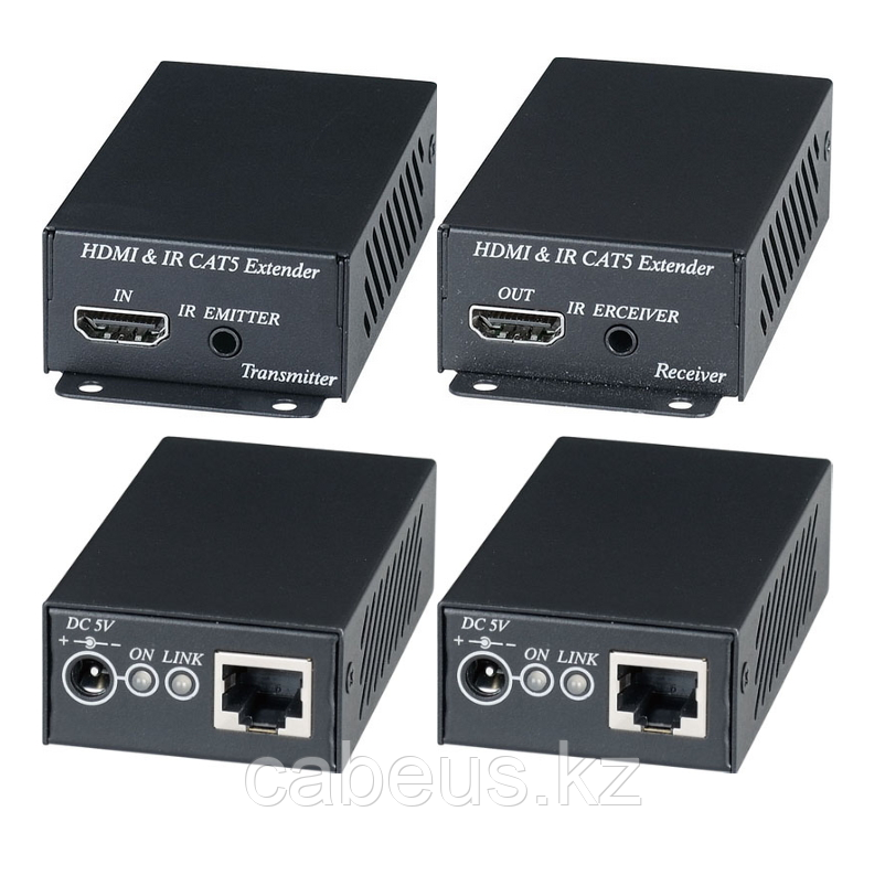 Комплект для передачи HDMI-сигнала с ИК-повторителем HE02EI - фото 1 - id-p113336324