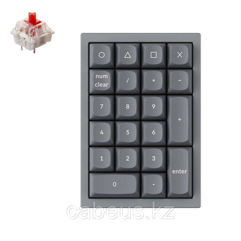Keychron Механическая клавиатура QMK Q0, Gateron G Pro Red Switch, Hot Swap, Grey - фото 1 - id-p113331487
