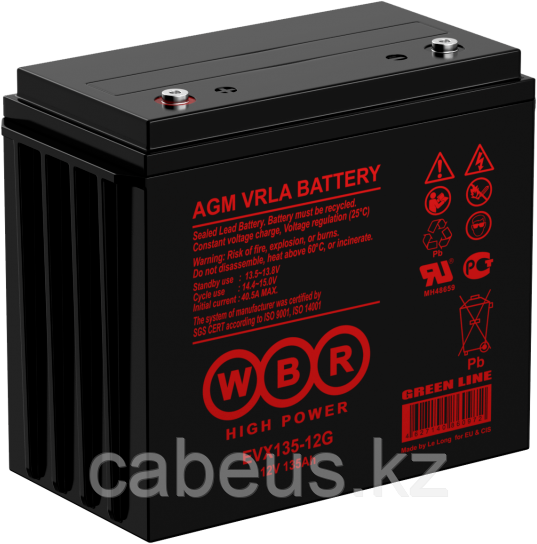 Аккумуляторная батарея WBR EVX135-12G - фото 1 - id-p113373791