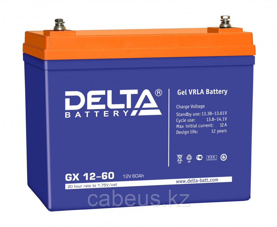 Аккумулятор для ИБП Delta Battery GX, 235х166х258 мм (ВхШхГ), необслуживаемый электролитный, 12V/60 Ач, - фото 1 - id-p113385773