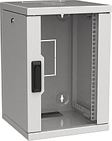 Шкаф телекоммуникационный настенный ITK LINEA WS, 10", 9U, 465х320х310 мм (ВхШхГ), дверь: стекло, боковая
