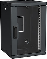 Шкаф телекоммуникационный настенный ITK LINEA WS, 10", 9U, 465х320х310 мм (ВхШхГ), дверь: стекло, боковая