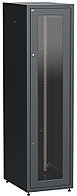 Шкаф телекоммуникационный напольный ITK LINEA E, IP20, 42U, 2000х600х800 мм (ВхШхГ), дверь: стекло, задняя