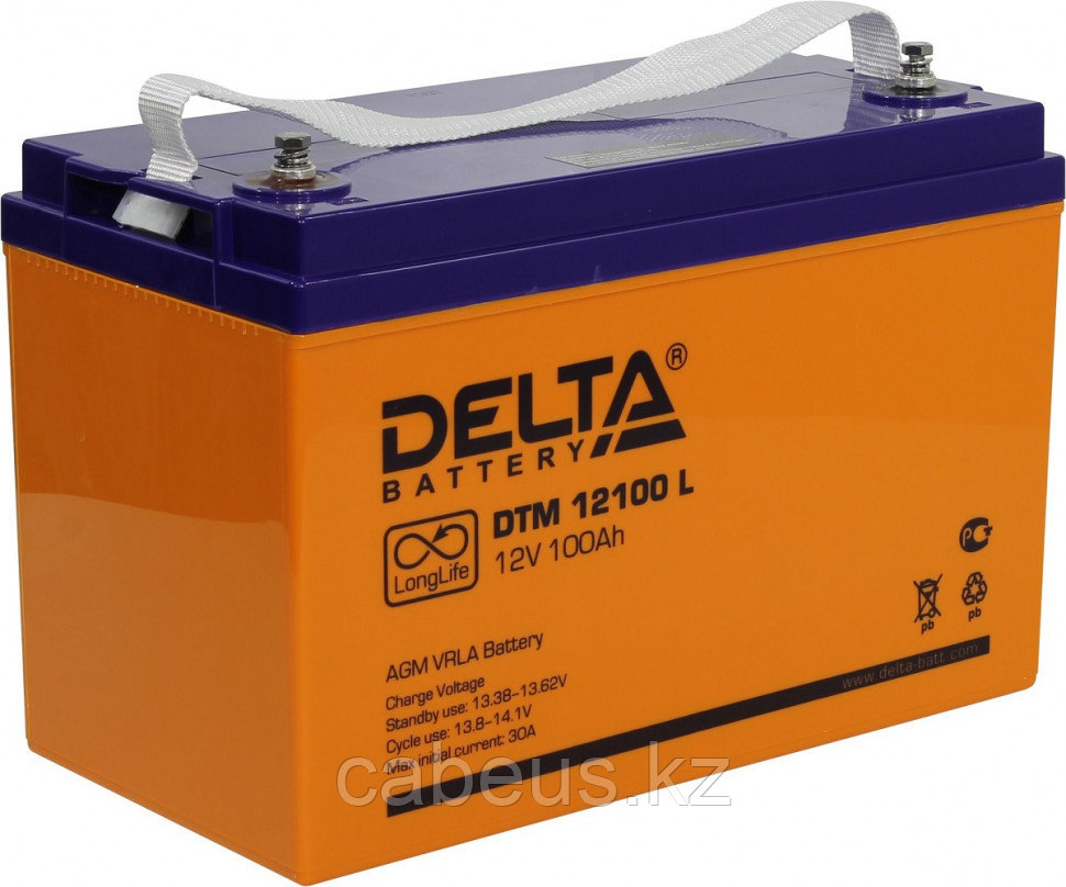 Аккумулятор для ИБП Delta Battery DTM L, 220х171х330 мм (ВхШхГ), Необслуживаемый свинцово-кислотный, 12V/100 - фото 1 - id-p113385792