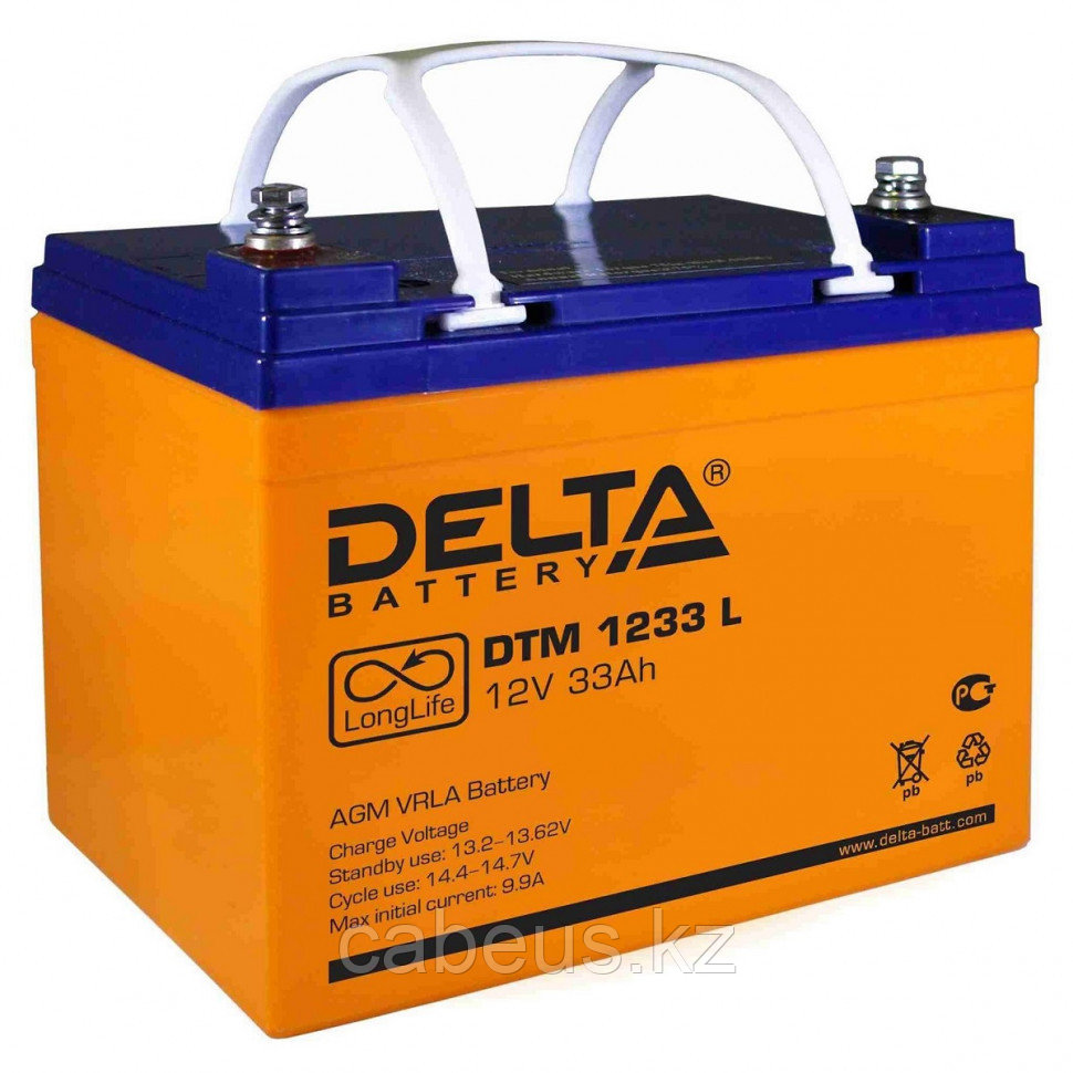 Аккумулятор для ИБП Delta Battery DTM L, 168х130х195 мм (ВхШхГ), Необслуживаемый свинцово-кислотный, 12V/33 - фото 1 - id-p113385798