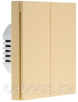 Умный выключатель Aqara Smart Wall Switch H1 Beige (With Neutral, Double Rocker) - фото 1 - id-p113350513