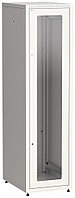 Шкаф телекоммуникационный напольный ITK LINEA E, IP20, 42U, 2000х600х800 мм (ВхШхГ), дверь: стекло, задняя
