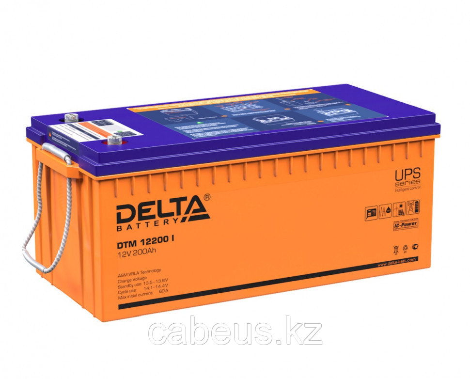 Аккумулятор для ИБП Delta Battery DTM I, 222х239х522 мм (ВхШхГ), свинцово-кислотные, 12V/200 Ач, цвет: - фото 1 - id-p113385823