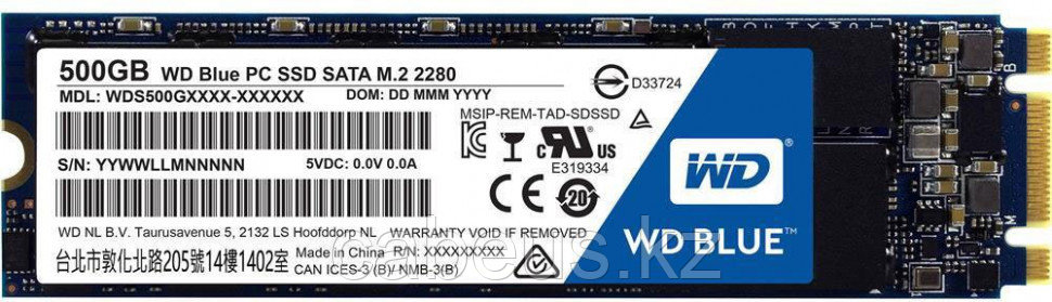 Накопитель SSD 500Gb WD Blue (WDS500G2B0B) - фото 1 - id-p113379840