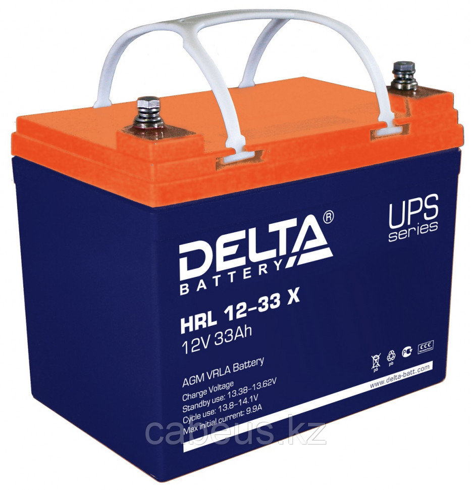 Аккумулятор для ИБП Delta Battery HRL-X, 168х130х195 мм (ВхШхГ), необслуживаемый свинцово-кислотный, 12V/33 - фото 1 - id-p113385843