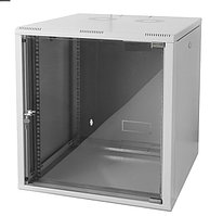 Шкаф телекоммуникационный настенный Datarex, 19", 18U, 757х600х450 мм (ВхШхГ), дверь: металл, боковая панель:
