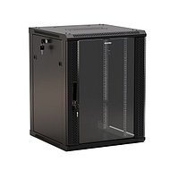 Шкаф телекоммуникационный настенный Hyperline TWB, 19", 12U, 650х600х450 мм (ВхШхГ), дверь: стекло, разборный,