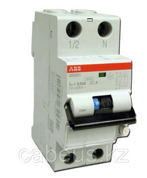 Автоматический выключатель с дифференциальным током ABB DS201, 2 модуль, C класс, 1P, 25А, (2CSR255140R1254) - фото 1 - id-p113400000