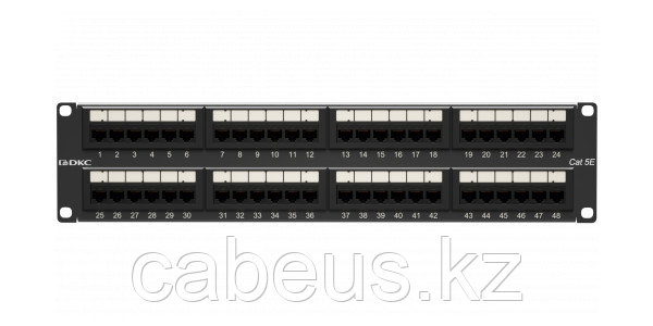 Коммутационная патч-панель DKC RAM telecom, 19", 2HU, портов: 48 х RJ45(8P8C), кат. 5е, универсальная, неэкр., - фото 1 - id-p113395160