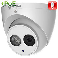 Сетевая IP видеокамера Dahua, купольная, улица, 2 Мп, 1/2,8 , 1920х1080, 30к/с, ИК-фильтр, цв: 0,3лк, объе-в: