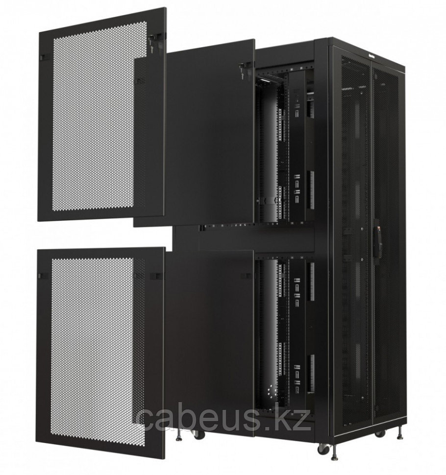 Шкаф серверный напольный Hyperline TSR, IP20, 47U, 2282х800х1200 мм (ВхШхГ), дверь: двойная распашная, - фото 3 - id-p113392063