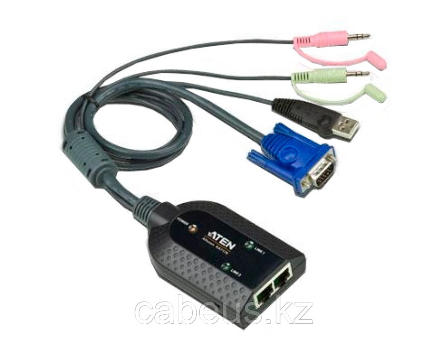 Переходник Aten, портов: 2, RJ45/HDB-15/stereo-Plug/USB(Type A), 212 х 560 х 910 мм, (KA7178-AX) - фото 1 - id-p113399121