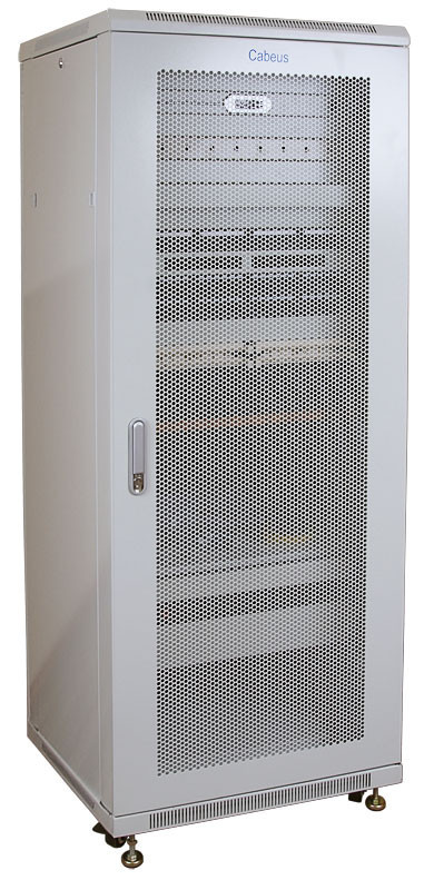 Шкаф серверный напольный Cabeus, IP20, 18U, 988х600х800 мм (ВхШхГ), дверь: перфорация, задняя дверь: - фото 1 - id-p113392073