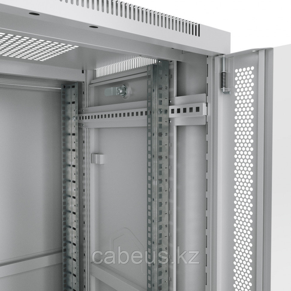 Шкаф серверный напольный Cabeus, IP20, 18U, 988х600х800 мм (ВхШхГ), дверь: перфорация, задняя дверь: - фото 3 - id-p113392073