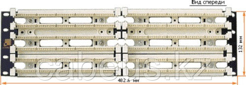 Кросс-панель Lanmaster, 19", 1HU, 300x110, кат. 5е, универсальная, неэкр., цвет: чёрный, с модулями, - фото 1 - id-p113386227